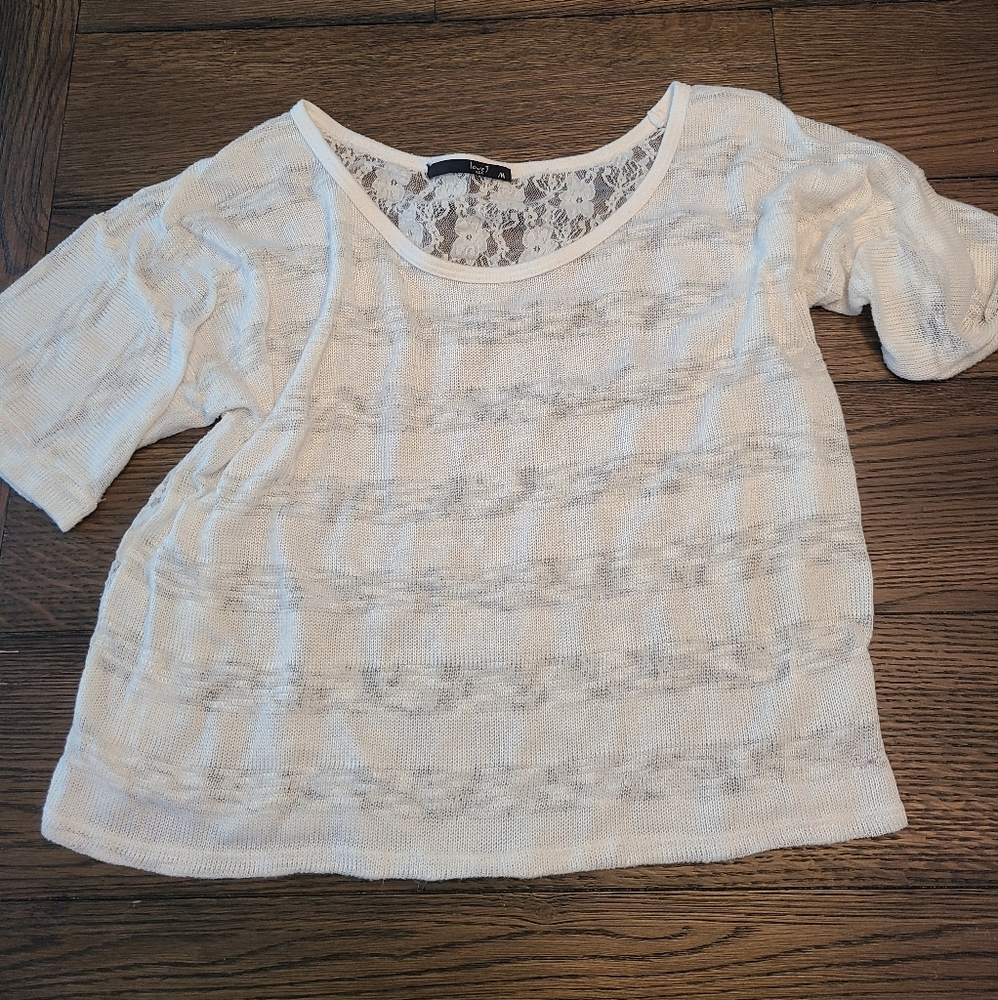 Sheer white top